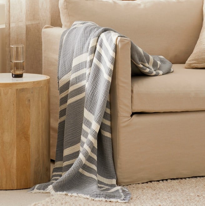 European Blue Lario Throw