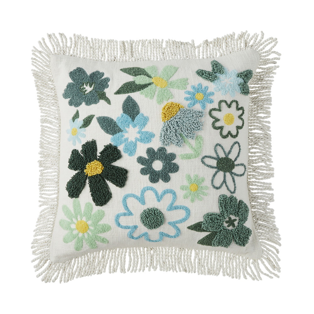 Serena Floral Green Cushion