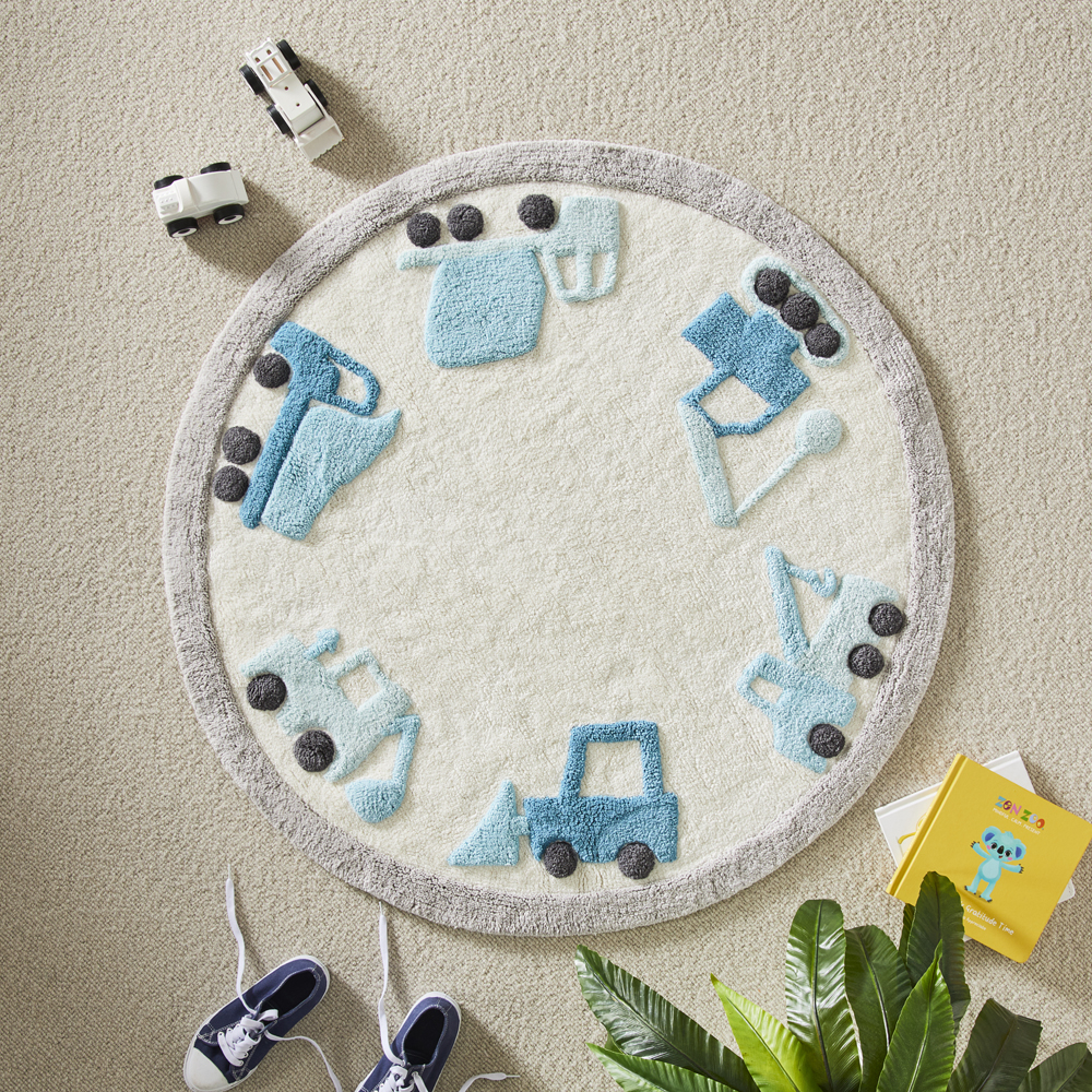 Construction Zone Decorative Rug