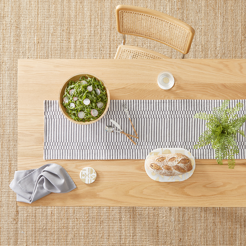 Ania Charcoal Table Runner