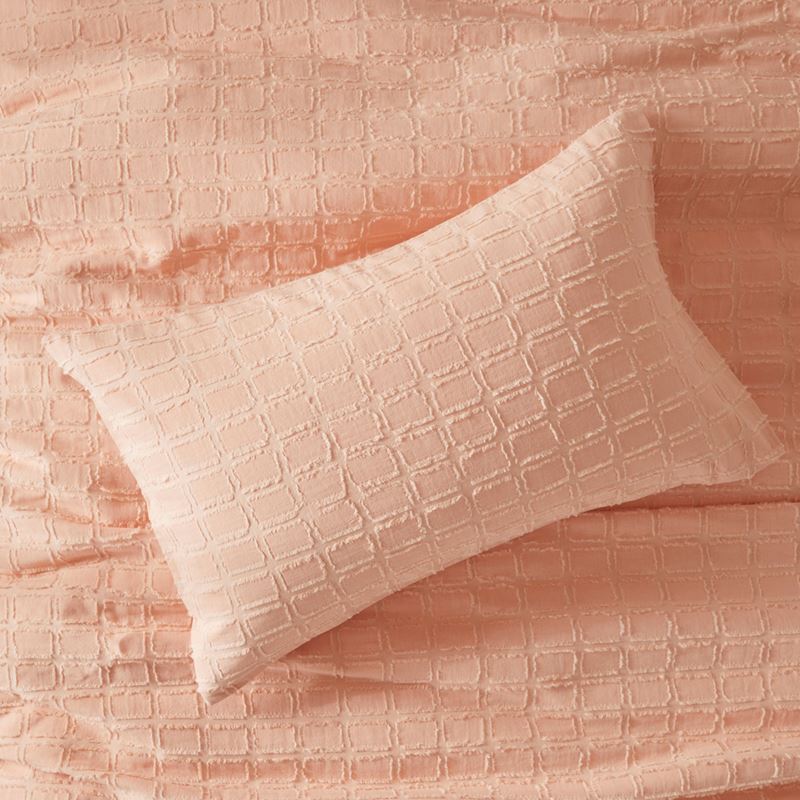 Sophie Peach Jacquard Quilt Cover Set