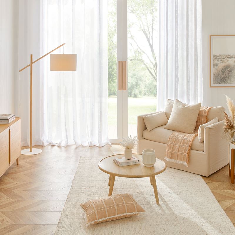 Oslo Natural & White Floor Light