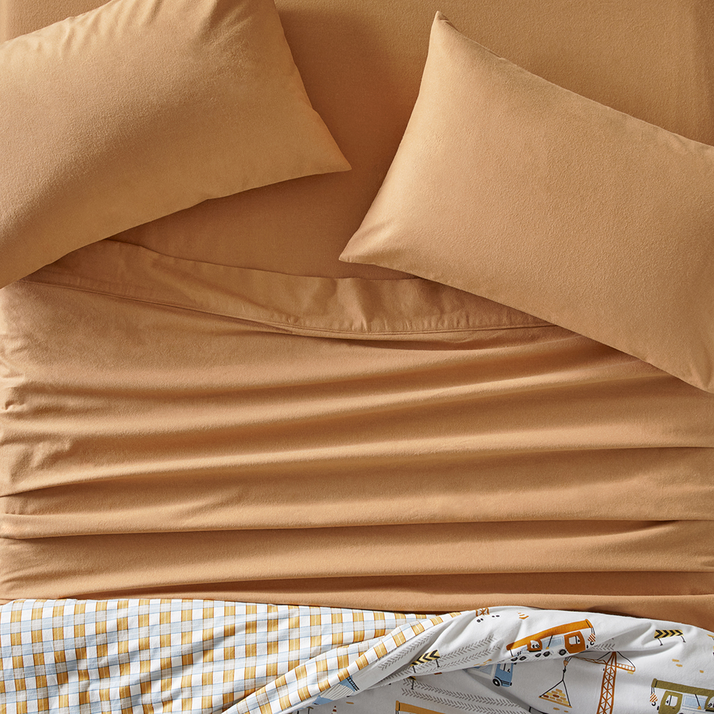Plain Dye Earth Flannelette Sheet Set