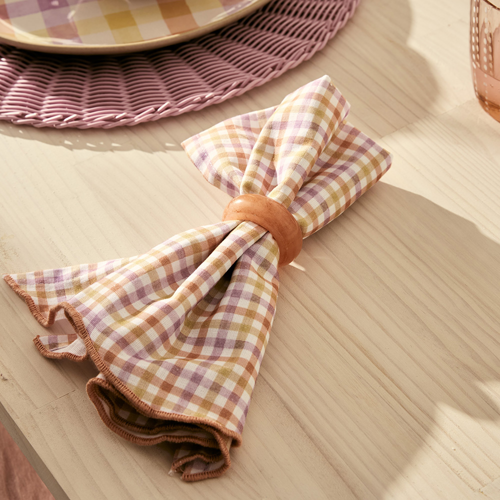 Summer Sorbet Gingham & Stripe Napkins 2 Pack