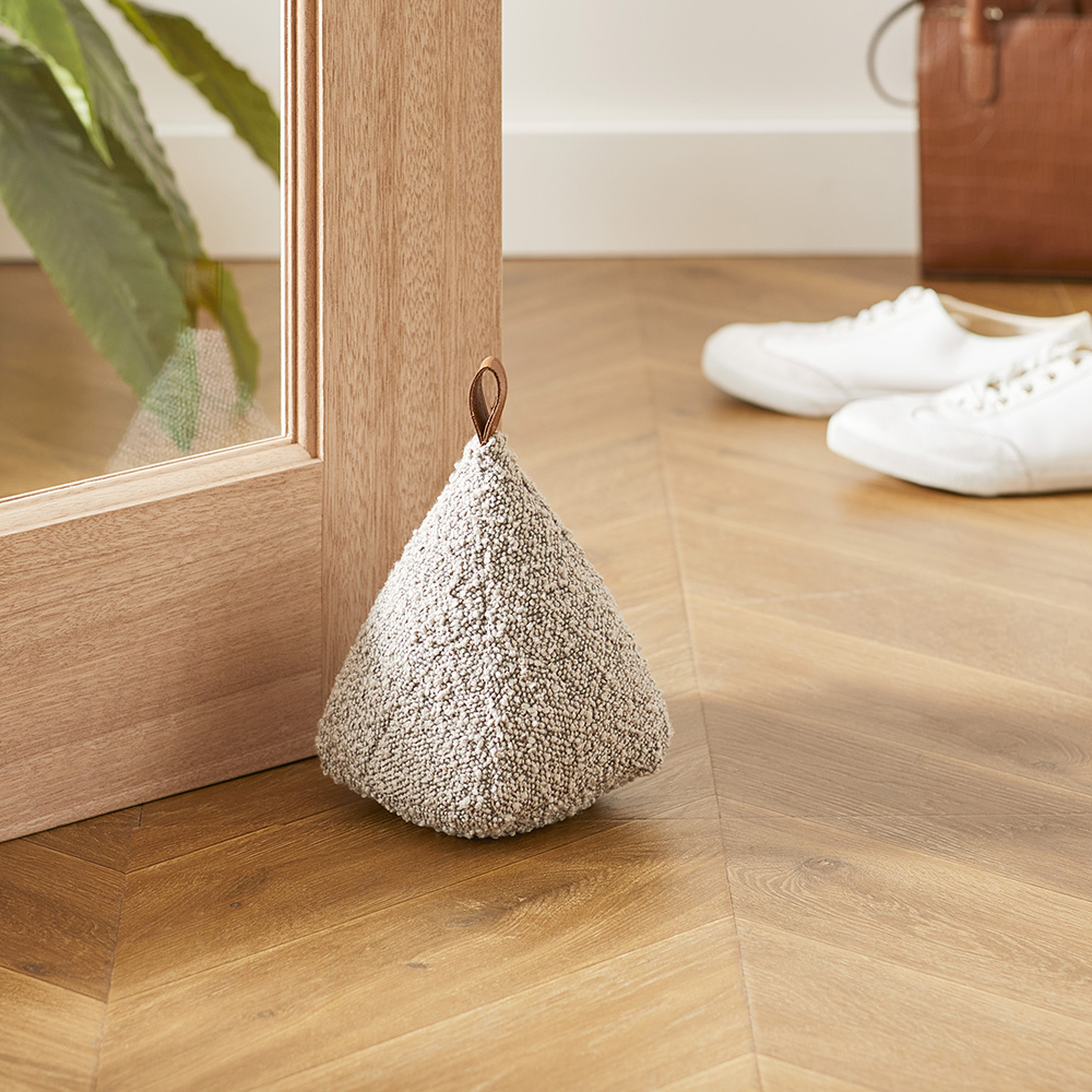 Boucle Dove Door Stop