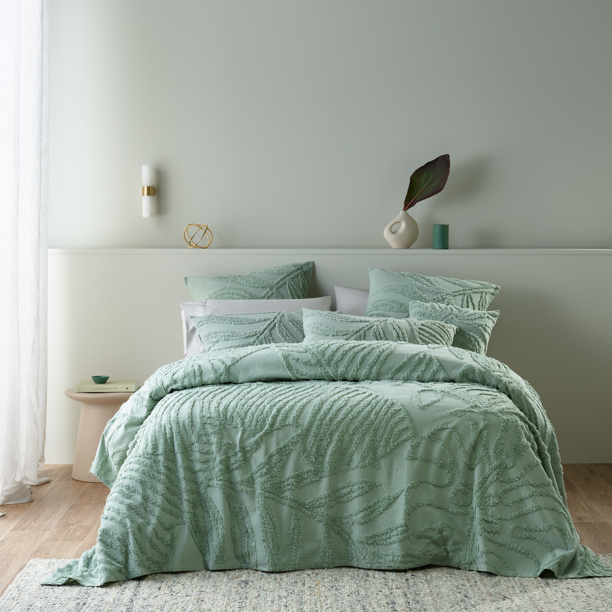 Foliage Sage Bedspread Set