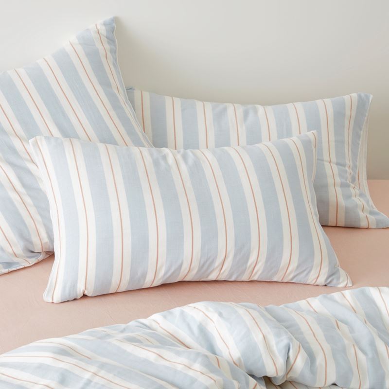 Cove Sky Blue Stripe Quilt Cover Set + Separates
