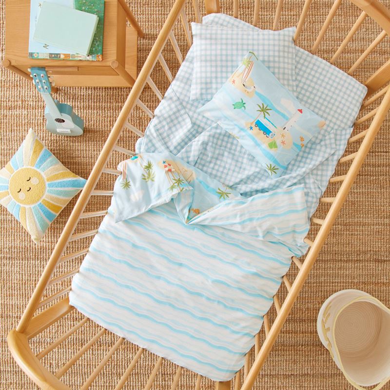 Palm Beach Ocean Cot Quilt Cover Set