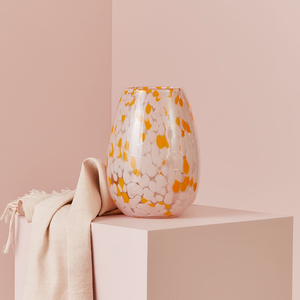 Speckle Orange & Pink Vase