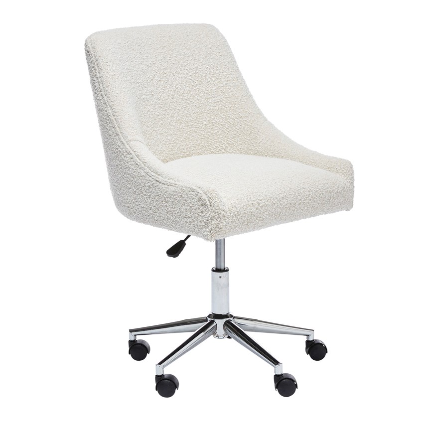 Neville Cream Boucle Desk Chair