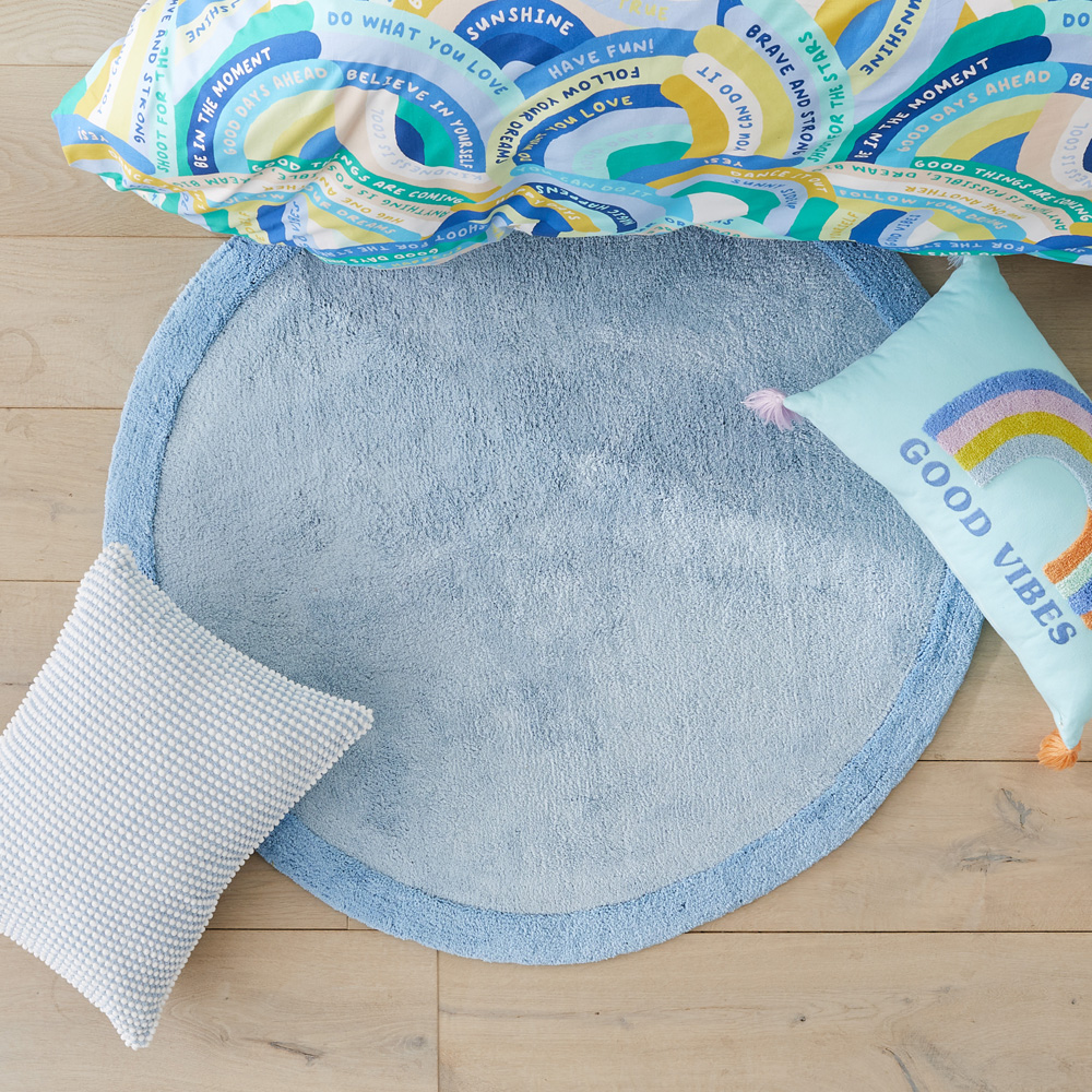 Reece Pale Blue Round Rug
