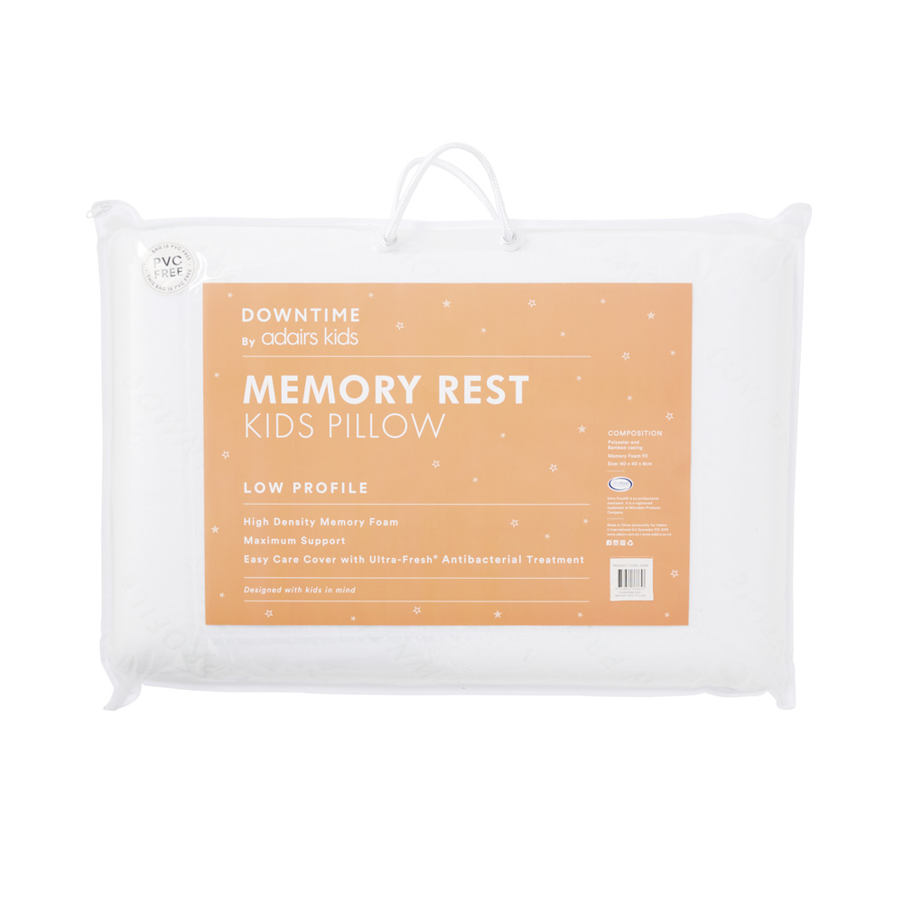Kids Memory Rest Low Profile Pillow