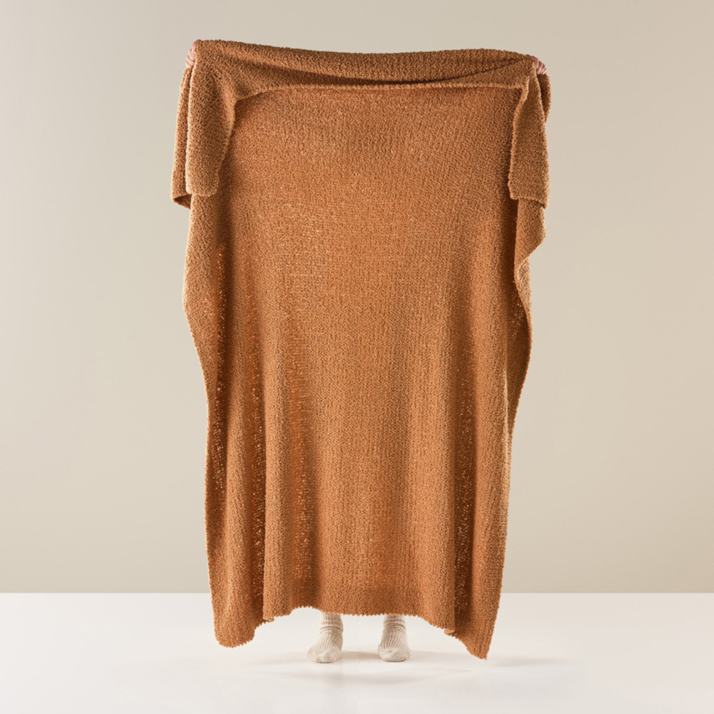 Manhattan Caramel Boucle Throw