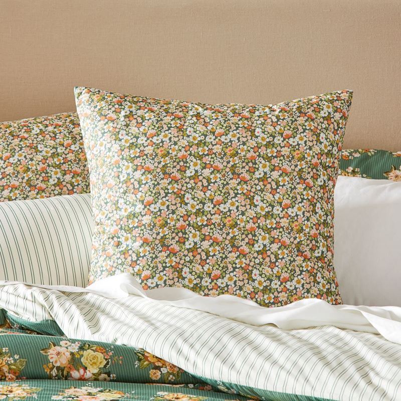 Elsie Floral Pine Quilted Quilt Cover Separates