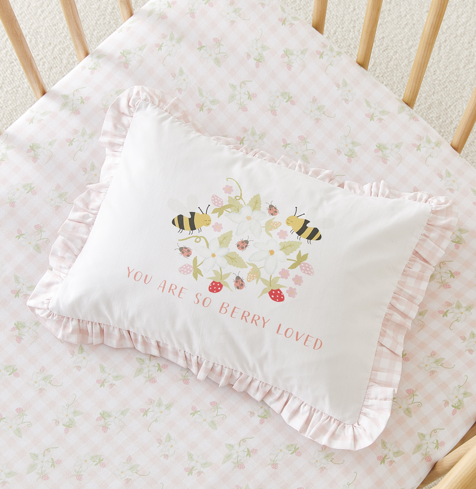 Decorative Heirloom Berry Loved Cot Text Pillowcase