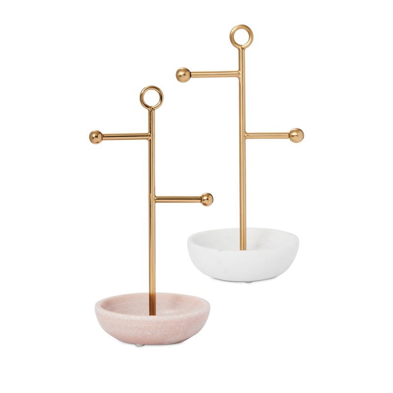 Marble Pink & Gold Jewellery Trinket