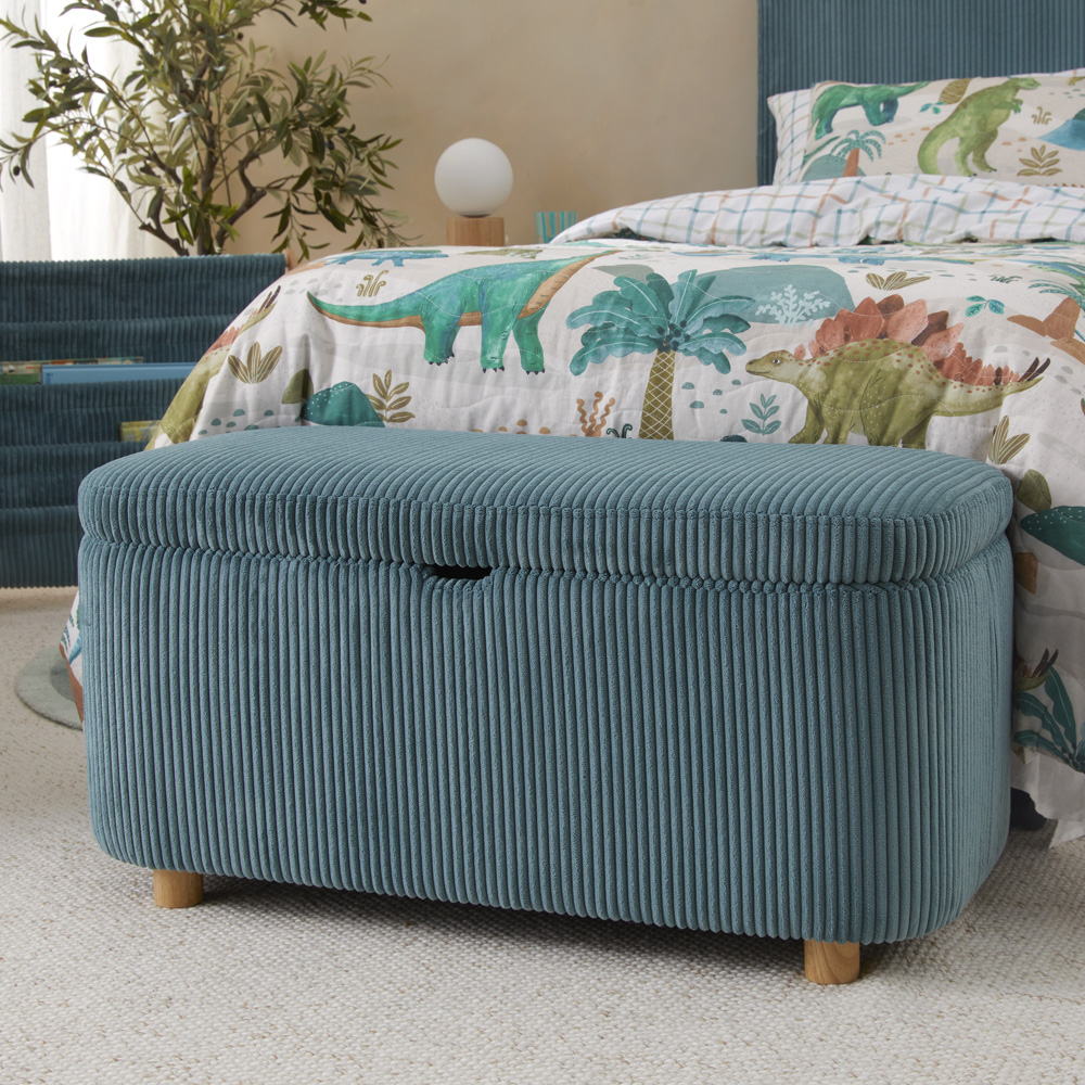 Kai Ocean Blue Cord Blanket Box
