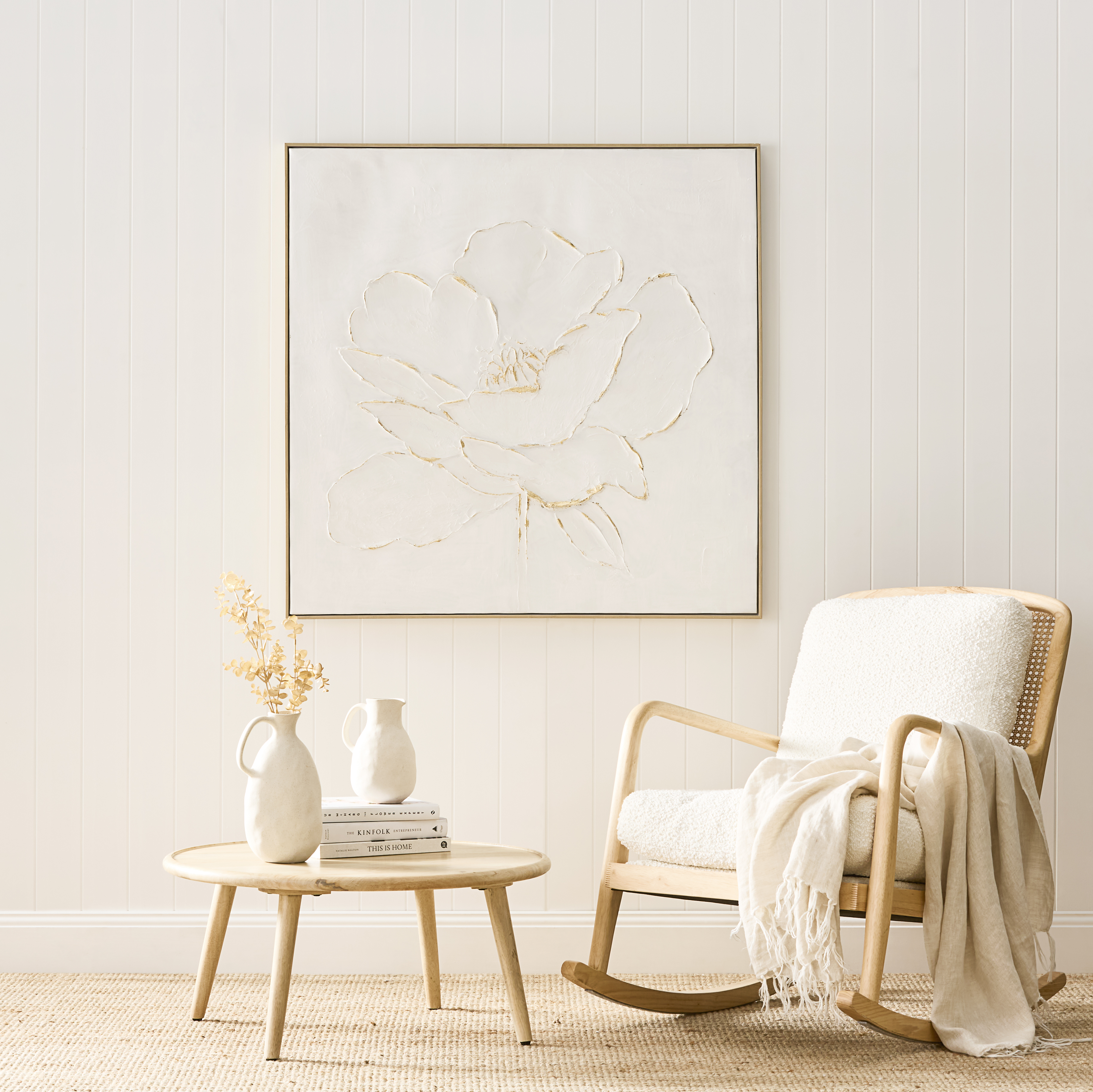 Moma White Flower Canvas