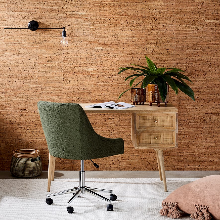 Neville Forest Boucle Desk Chair