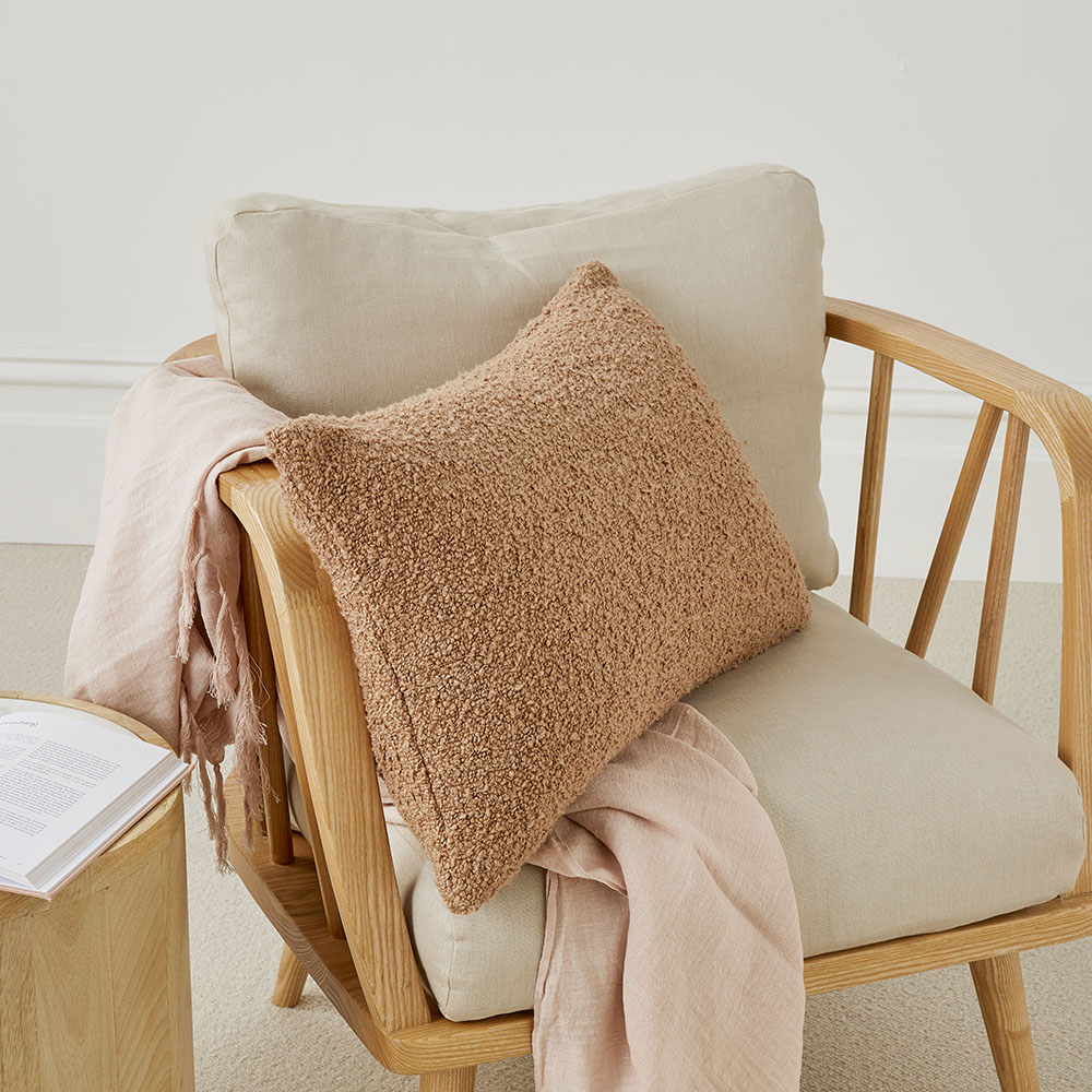 Boucle Hazelnut Cushion