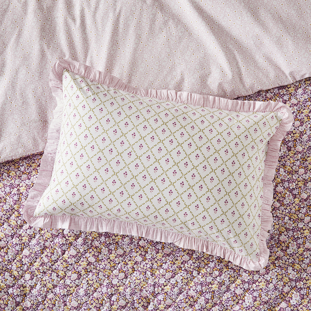 Heirloom Vintage Collection White Clementine Ruffle Pillowcase