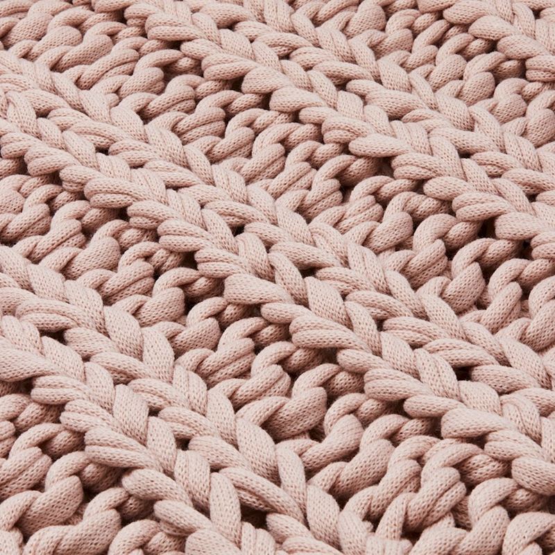 Newport Dusty Pink Chunky Knit Throw