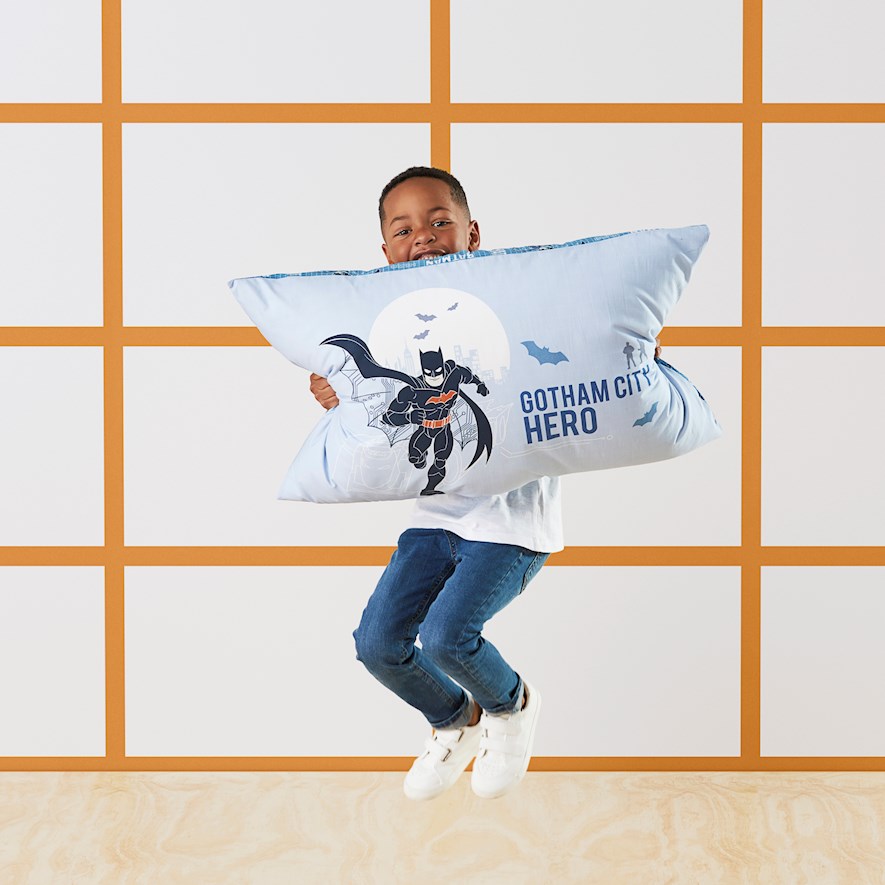 Batman Bat-tech Steel Blue Gotham City Hero Pillowcase