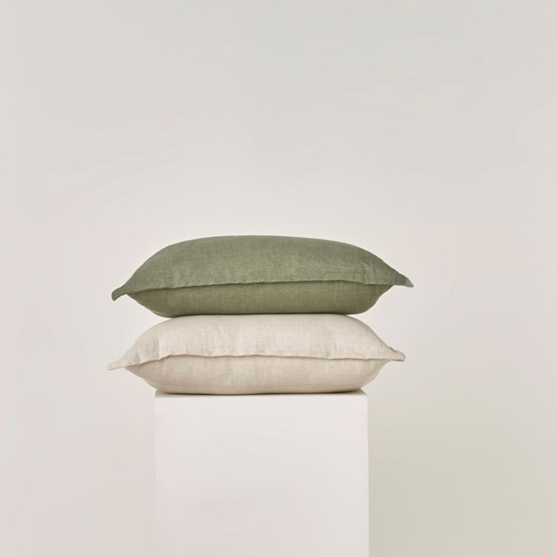 Jamie Linen Natural Long Cotton Cushion
