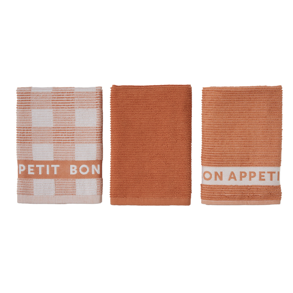 Australian Cotton Earth Tea Towel Pack of 3