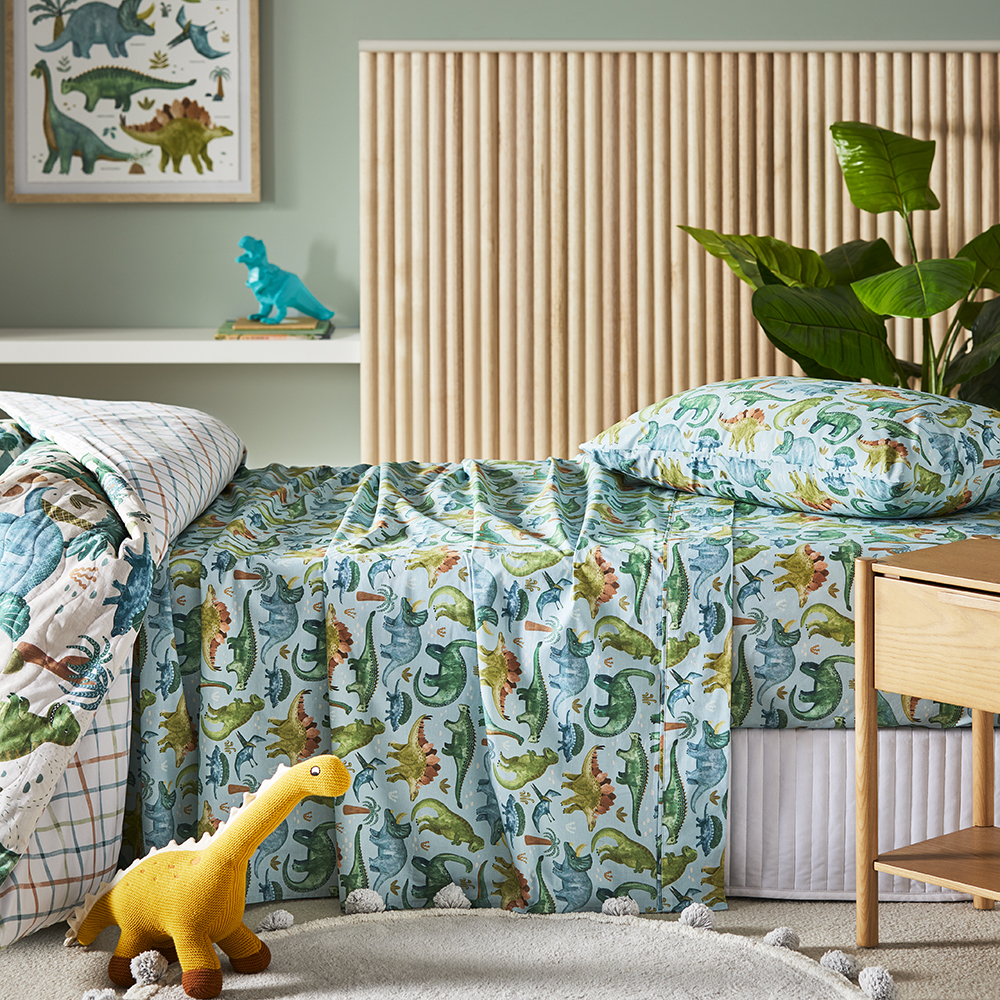 Dinosaur Explore Aqua Sheet Set