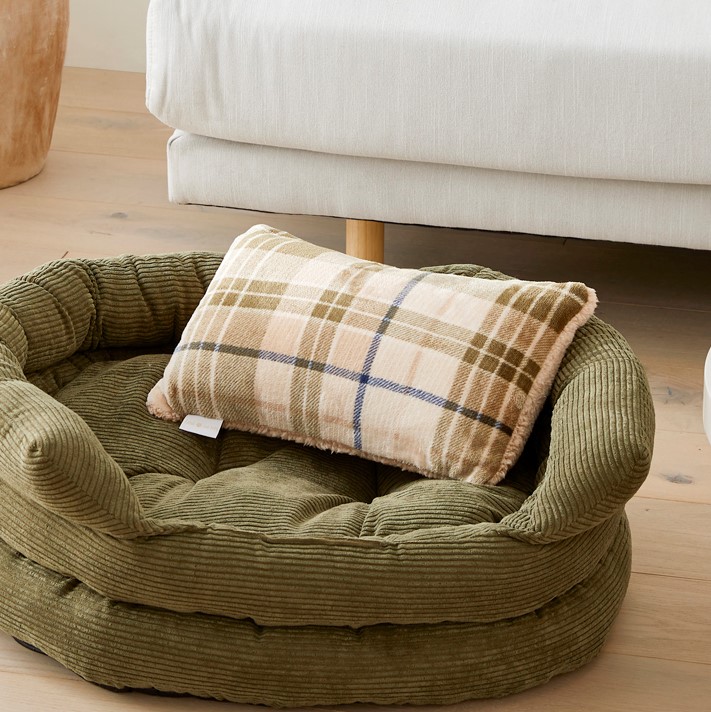 Maisy Biscuit & Forest Check Pet Pillow