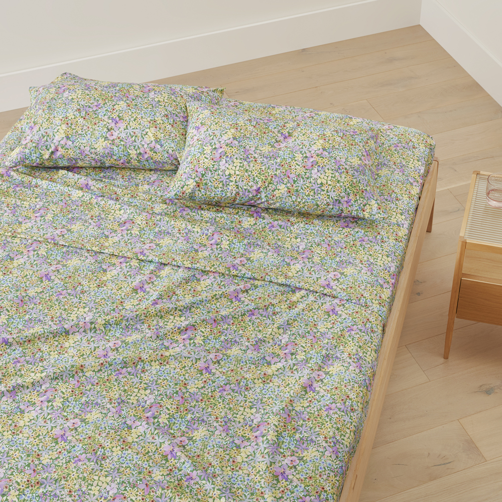 Sienna Floral Lilac Printed Sheet Set