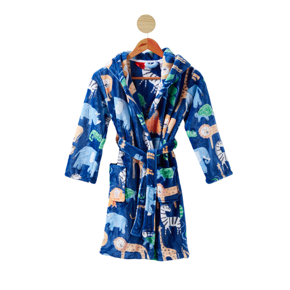 Kids Ultra Soft Jungle Adventure Dressing Gown