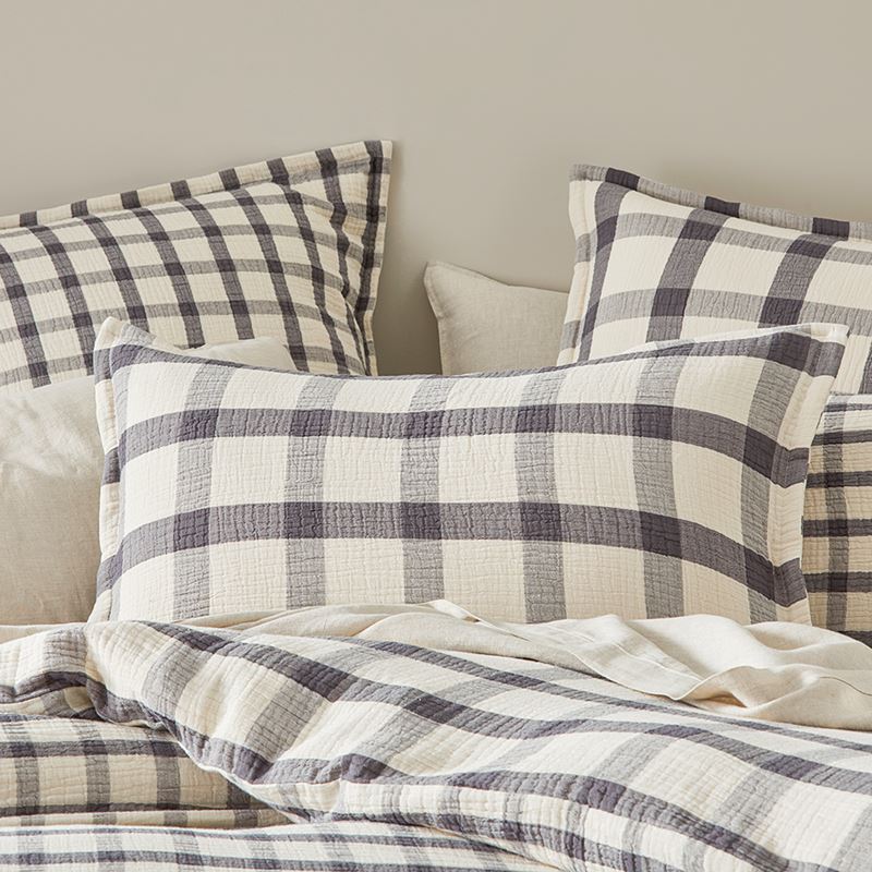 Chelsea Check Charcoal Quilt Cover Separates