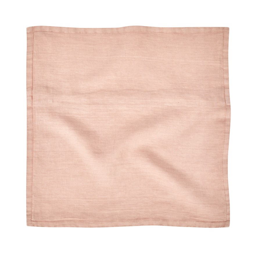 Belgian Vintage Washed Linen Nude Pink Cushion Cover