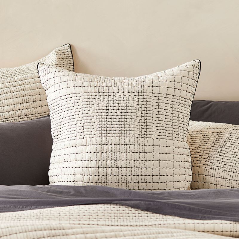 Kantha Natural Quilted Quilt Cover Separates