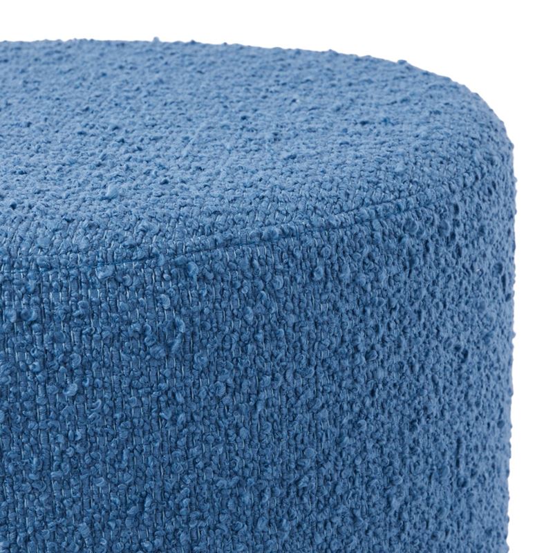 Blake Boucle Blue Ottoman