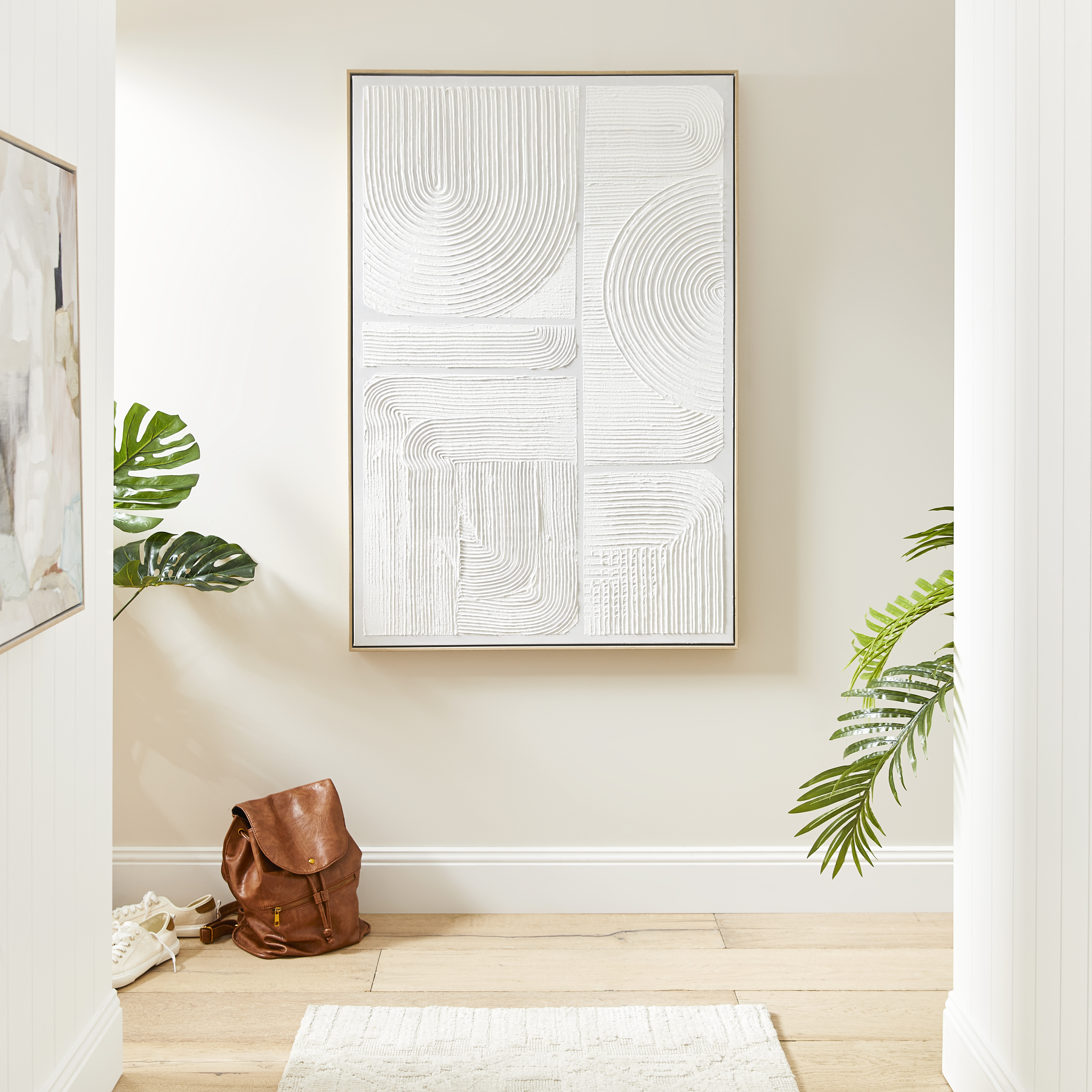 Moma White Modern Canvas