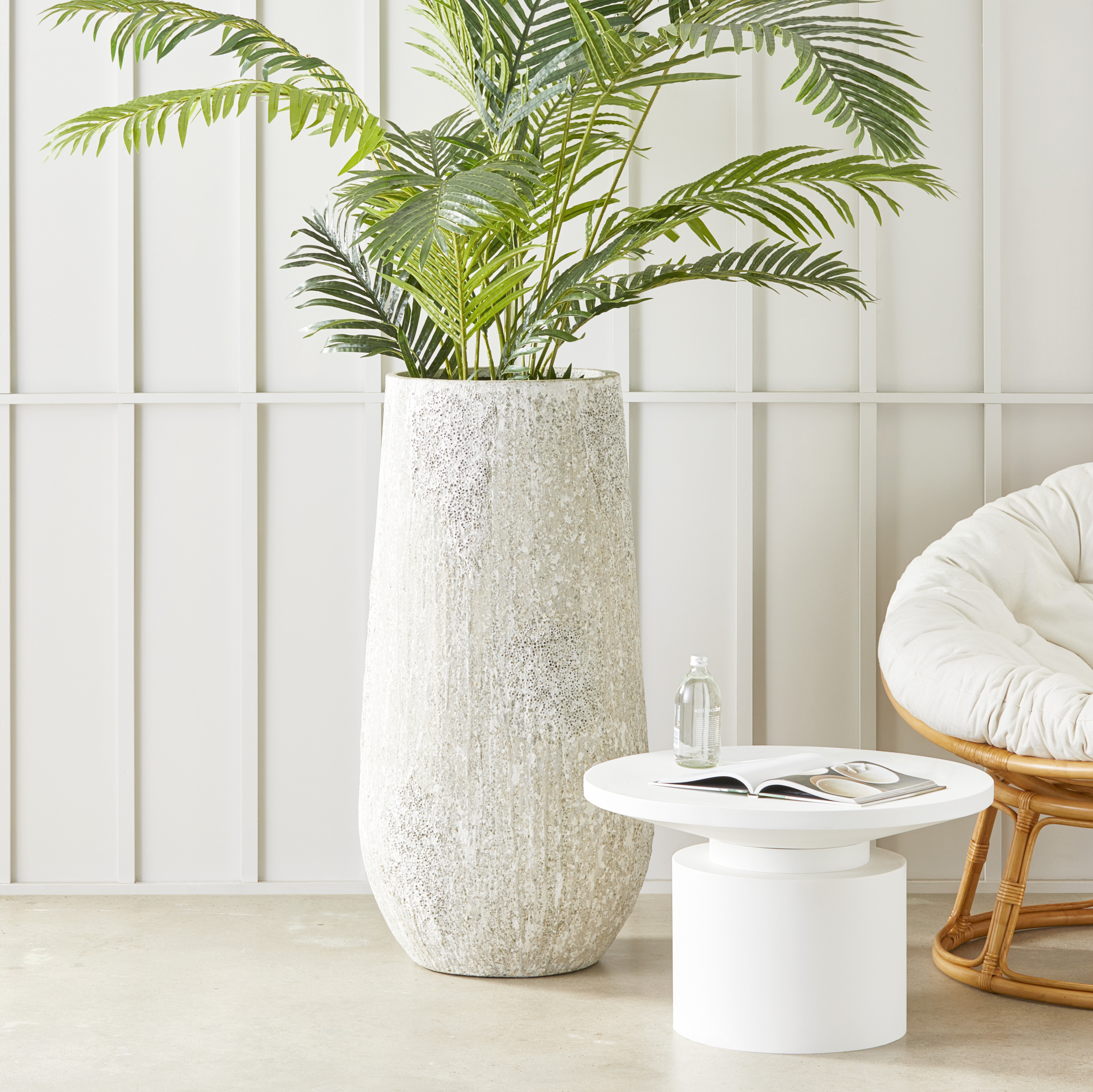 Odyssey Rustic Extra Tall White Pot