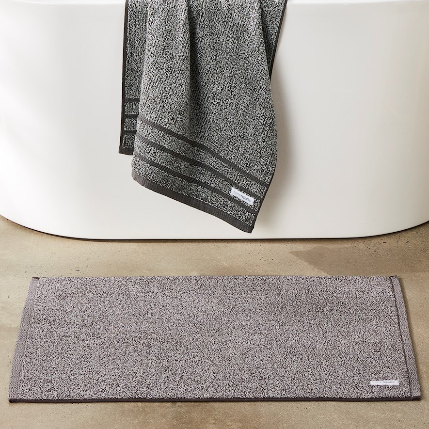 Flinders Graphite Marle Bath Mat