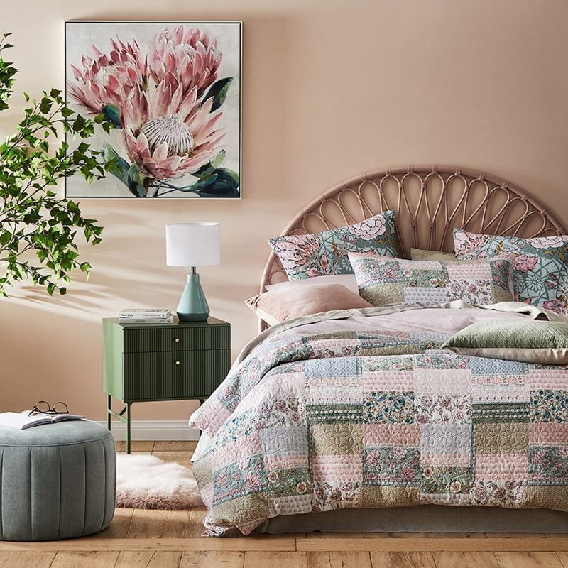 Protea Handpainted Blush Arrangement Wall Art