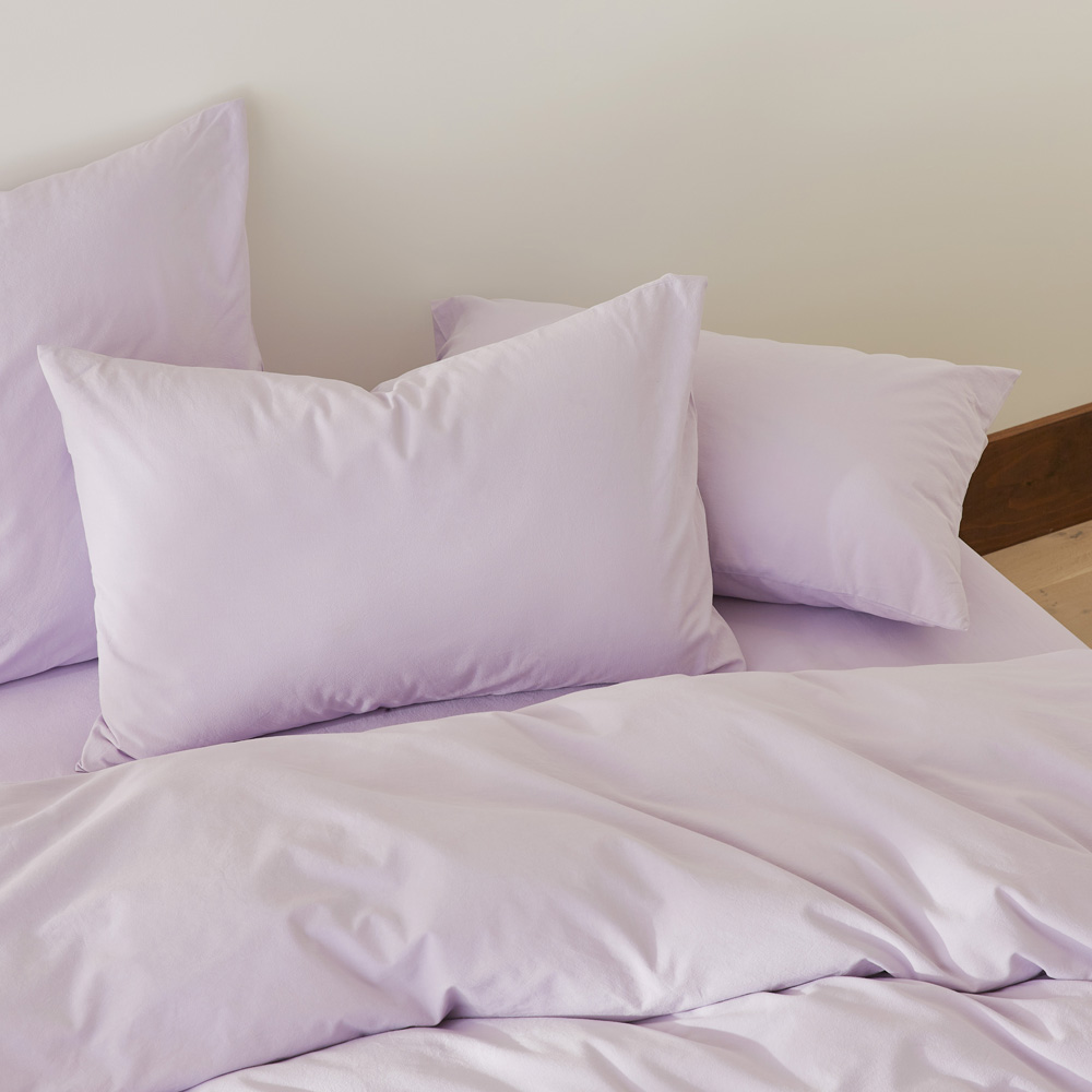Stonewashed Cotton Lilac Pillowcases