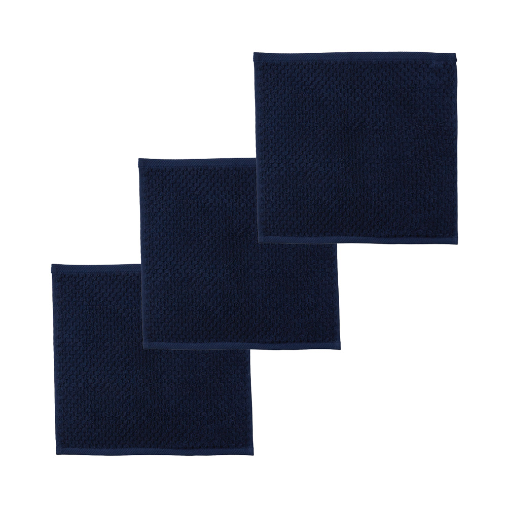 Morgan Indigo Face Washer Pack of 3