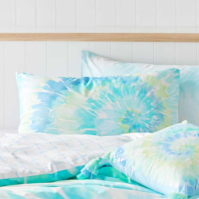 Ziggy Tie Dye Marine Quilt Cover Set
