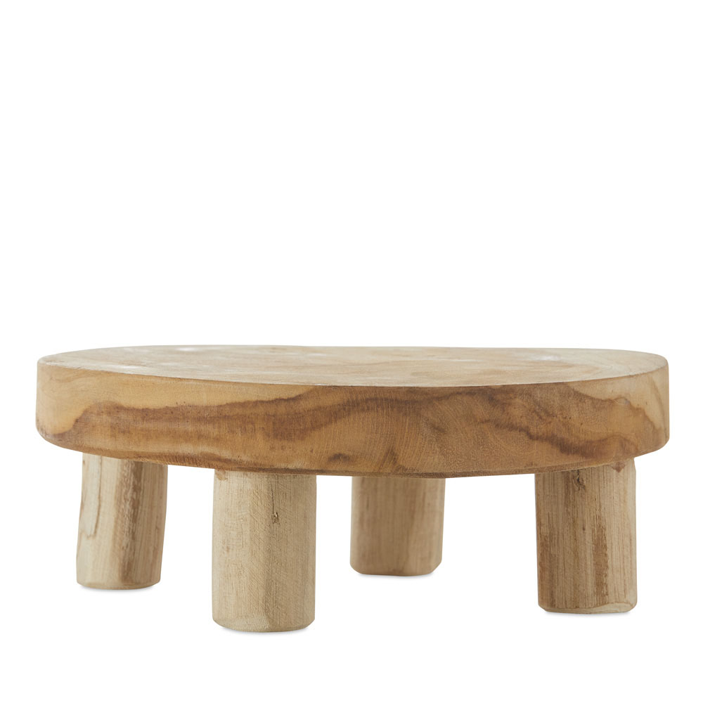 Teak Natural Small Plant Stand