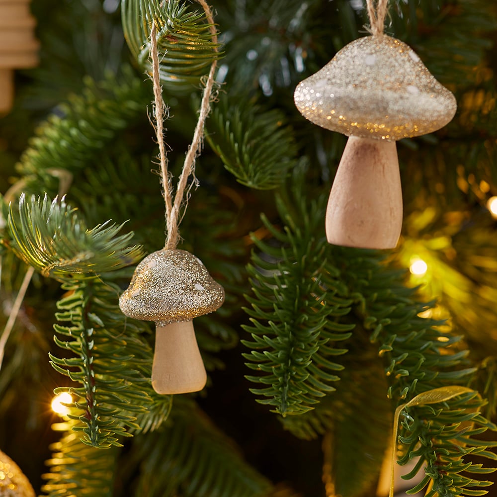 Hanging Champagne Wooden Mushroom