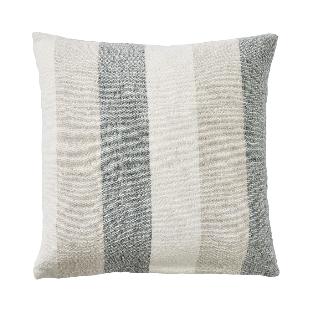 Cabo Natural & Green Stripe Cushion