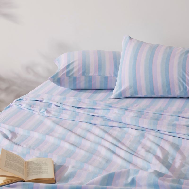 Yarn Dyed Cheerful Green Stripe Sheet Set