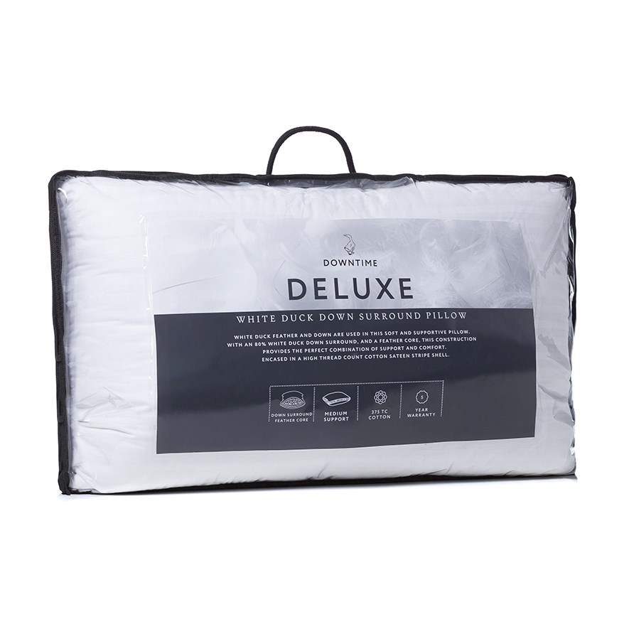 Deluxe White Duck Down Surround - King Pillow