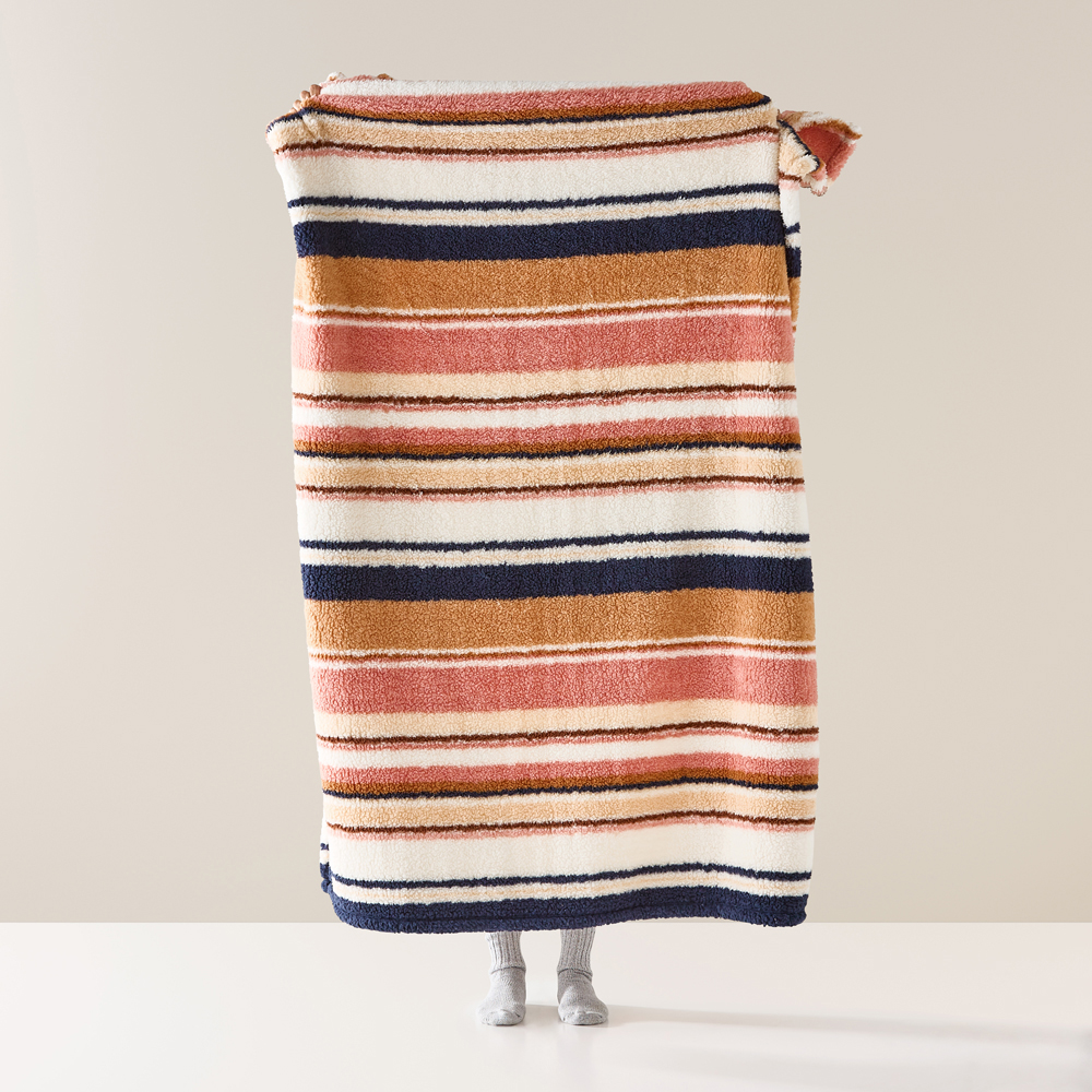 Cloud  Winter Stripe Throw